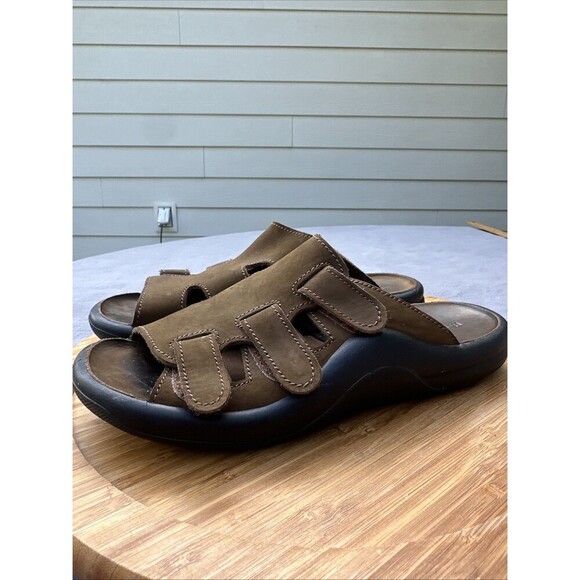 Hammacher Schlemmer Walk on Air Sandals Womens Size US 9 EU 39 Brown Comfort - Picture 3 of 7